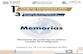 Presentación - UACyAunizacatecas.edu.mx/v2/2/pdf/memorias.pdf · • Promover y fortalecer la integración redes de investigación. Los trabajos de investigación se presentaron