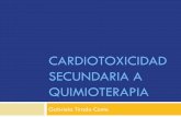 CARDIOTOXICIDAD SECUNDARIA A QUIMIOTERAPIA · 2016. 1. 12. · La cardiotoxicidad por antraciclinas puede verse hasta 10 años después del tto. Los inhibidores de señalización