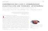 CRÓNICA DE LAS I JORNADAS CASTILLOS DE TERUEL (ESPAÑA) · 2020. 3. 5. · SCRIPTORIUM 15 CRÓNICA DE LAS I JORNADAS CASTILLOS DE TERUEL (ESPAÑA) PATRIMONIO HISTÓRICO Y DIDÁCTICA