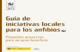 Guía de iniciativas locales · 2013. 6. 6. · “Acciones de sensibilización y conservación de anfibios en España”, realizado en colaboración con la Fundación Biodiversidad