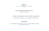 Programación Curso 2011-2012 - Junta de Andalucía · Programación Curso 2011-2012 Ciclo Formativo de Grado Superior INDUSTRIA ALIMENTARIA Módulo ... El nivel de estudios es variado,