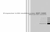Proyector LCD multifunción MP-50EEl proyector de la era de la multimedia. 1. Se pueden proyectar documentos, catálogos y otros materiales impresos directamente desde el escáner.