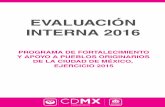 EVALUACIÓN INTERNA 2016 - Portal Ciudadano de la CDMX€¦ · Análisis del Apego de las Reglas de Operación a los Lineamientos para la Elaboración de Reglas de Operación 2015