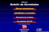 Biblioteca Boletín de Novedades · 5 35579 COMERCIO Exterior del Libro 2016. -- Madrid : Asociación de las Cámaras del Libro de España, 2017. -- 150 p. : gráf. ; 21 cm.