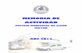MEMORIA DE ACTIVIDAD ACTIVIDAD - Ayuntamiento de Zizur …€¦ · resumen de intervenciones de p.m. aÑo 2.013 1- denuncias penales recogidas 368 2- atenciÓn de accidentes de trÁfico