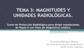 TEMA 3: MAGNITUDES Y UNIDADES RADIOLÓGICAS. · TEMA 3: MAGNITUDES Y UNIDADES RADIOLÓGICAS. Curso de Protección Radiológica para dirigir instalaciones de Rayos X con fines de diagnóstico