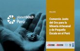 Comercio Justo del Oro para la Minería Artesanal y de ... Just… · Beneficios de la certificación del oro para la MAPE @Solidaridad Mejores precios. Premio económico del 4% -