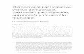Democracia participativa versus democracia territorial ... · 177 Revista digital de deRecho administRativo, n.º 20, segundo semestRe/2018, pp. 175-200 Democracia participativa versus