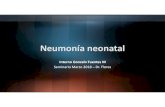 Neumonía neonatal - Neo Puerto Montt€¦ · •Duración •7 días en infecciones evidentes sin germen demostrado •10‐14 días para neumonías no complicadas con germen identificado