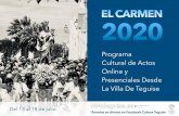 PROGRAMA FIESTAS DEL CARMEN 2020 · 2020. 7. 14. · 14 al 18 de julio Concurso "El Carmen 2020" Participa con un poema o poesía (máximo 10 líneas), hablando de la Virgen, del