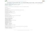 CONSTITUCION DE LA REPUBLICA DEL ECUADOR · PDF file Capítulo segundo Derechos del buen vivir - Sección primera Agua y alimentación - Sección segunda Ambiente sano - Sección tercera