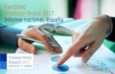 Randstad Employer Brand 2017 Informe nacional, España · branding. * años anteriores: trabajo interesante ** añadido nuevo en 2017 *** años anteriores: imagen fuerte/valores fuertes