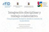 Integración disciplinar y trabajo colaborativo. · Integración disciplinar y trabajo colaborativo. Una propuesta formativa desde el contexto de la pandemia Marcela Silva Hormazábal