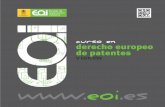 curso en derecho europeo de patentes ...se al Examen Europeo de Calificación (EQE) para ser Agentes ... Suficiencia. Unidad de invención • Prioridad • El derecho a la solicitud