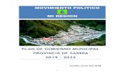 PLAN DE GOBIERNO MUNICIPAL PROVINCIA DE SANDIA 2019 - …peruvotoinformado.com/descargas/pg/plan-de-gobierno-de-victor-ad… · 1 plan de gobierno municipal provincia de sandia 2019