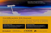 Cer$ﬁcación EQ Asesorprodimages.6seconds.org/pdf/EQAC17_Brochure_ESP.pdf · 2017. 10. 3. · Komatsu: 9.4% de incremento en produc=vidad a nivel de la planta ... cer=ﬁcación