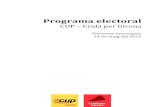 PROGRAMA ELECTORAL CUP-CRIDA PER Programa electoral CUP â€“ Crida per Girona Eleccions municipals 24