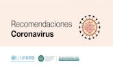 ONU Recomendaciones Coronavirus Personas-discapacidad …...discapacidad motriz. Recomendaciones Coronavirus 1 Si usás elementos de apoyo, como silla de ruedas, bastones o andadores,