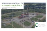 RESUMEN QUINCENAL DE ACTIVIDAD ENERGÉTICA · 2020. 8. 21. · 1. Resumen 2. Precios internacionales del petróleo 3. TRM en Colombia 4. COVID-19 5. Actividad global de taladros 6.