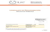 LENGUAJES DE PROGRAMACIÓN Semestre/Lenguajes de... · 2020. 8. 13. · Versión 3 ACT. 16/05/2018 LENGUAJES DE PROGRAMACIÓN Secuencia Didáctica PROGRAMA EDUCATIVO: Ingeniería