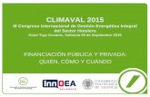 CLIMAVAL 2015...CLIMAVAL 2015 III Congreso Internacional de Gestión Energética Integral del Sector Hotelero Hotel Tryp Oceanic, Valencia 29 de Septiembre 2015 FINANCIACIÓN PÚBLICA