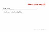 Guía de inicio rápido - Honeywell Productivity and ... · • Ordenador portátil CK75 (modelo CK75LAN) • Batería de iones de litio de 3,7 V • Documentación del producto Si