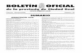 BOLETÍN OFICIAL€¦ · BOLETÍN OFICIAL de la provincia de Ciudad Real Viernes, 9/mayo/2008 Número 56  SUMARIO ADMINISTRACIÓN LOCAL DIPUTACION PROVINCIAL