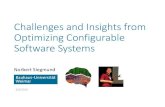 Challenges and Insights from Optimizing Configurable ... · learning techniques that allow us to mak e predictions and optimizations of performance for highly FRQ¿JXUDEOH systems