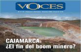 S CAJAMARCA: ¿El fin del boom minero? · LA REGIÓN CAJAMARCA ... Presidente de la República señalara que “nuestro país estaba blindado de la crisis financiera y que estábamos