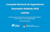 Campaña Nacional de Seguimiento Sarampión-Rubéola 2018 …...Campaña Nacional de Seguimiento Sarampión-Rubéola 2018 COFESA Subsecretaria de Prevención y Control de Enfermedades