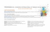 PROGRAMA DEL I CONGRESO INTERNACIONAL DE TRABAJO …€¦ · SESIÓN 23. Investigación -Transferencia - Intervención Social: Diálogos a través de respuestas locales para un mundo