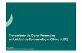Tratamiento de Datos Personales en Unidad de Epidemiología … · Normativa básica sobre protección de datos personales en el ámbito de la investigación Julián Añover López.