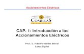 CAP. 1: Introducción a los Accionamientos Eléctricos€¦ · 4. Intro. a la electrónica de potencia y al PWM 5. Máq. síncrona de polos salientes. Ejes dq 6. Vectores espaciales