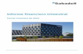 Informe Financiero Trimestral 3T12 - Banco Sabadell · Tercer trimestre de 2012 5 Entorno macroeconómico Contexto económico y financiero internacional Desde finales de julio, la