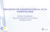 ENCUESTA DE SATISFACCIÓN AL ALTA HOSPITALARIA … · En relación al modelo entre los ítems de la encuesta y la puntuación global de los hospitales, de mayor a menor: Antes de