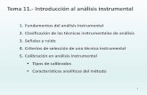 1. Fundamentos del análisis instrumental 2. Clasificación ... 11.pdf · 2. Clasificación de las técnicas instrumentales de análisis 3. Señales y ruido 4. Criterios de selección
