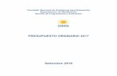 PRESUPUESTO ORDINARIO 2017conape.go.cr/.../2016/09/Presupuesto-Ordinario-2017.pdf · 2016. 12. 19. · “Aprobar el Presupuesto Ordinario 2017 de la Comisión Nacional de Préstamos