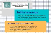 Centro Nacional de Formación Ocupacional de Las Palmas · Formación de IMAGEN PERSONAL Pendientes de Nuevas Fechas NIVEL DURACIÓN MODALIDAD ASESORÍA DE IMAGEN - Asesoría en cuidados