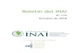 Boletín del INAI - Sitio del Instituto para las ...inai.org.ar/archivos/boletines/Boletin INAI 174.pdf · Boletín Nro. 174 - Octubre de 2018 6 Singapur Los días 3 al 5 de octubre