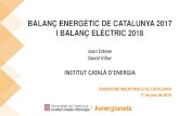 BALANÇ ENERGÈTIC DE CATALUNYA 2017 I BALANÇ ELÈCTRIC … · #energianeta 1. EVOLUCIÓ I ASPECTES DESTACATS DEL SISTEMA ENERGÈTIC DE CATALUNYA Consum d’energia final a Catalunya