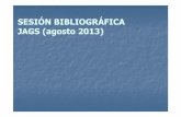 SESIÓN BIBLIOGRÁFICA JAGS (agosto 2013) · MÉTODOS: Seleccionados los pacientes de la base de datos de cirugía pancreática, mayores de 70 años, con DP entre enero 1995-marzo