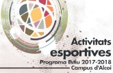 Activitats - Technical University of Valencia · Activitats En Forma i Aula Salut Dilluns Dimarts Dimecres Dijous Divendres 10:00 - 11:00 Ioga Sala Activitats 11:00 - 12:00 Crossfit