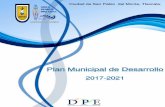 Plan Municipal de Desarrollo SPM 2017-2021 · 2019. 10. 31. · Así mismo, se consideran las acciones enunciadas en el Plan Estatal de Desarrollo del Estado de Tlaxcala 2017-2021