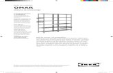 OMAR - IKEA · 2019. 9. 3. · OMAR combinación, galvanizado. Medida total: 185×36×181 cm. Esta combinación €124 (491.875.48) Lista de compra Estantería 92×92×36 cm, galvanizado
