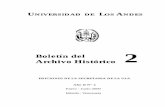 Boletín del Archivo Histórico 2web.ula.ve/archivohistorico/wp-content/uploads/sites/30/2016/09/bol… · Secretaría de la ULA Diseño y Diagramación: T.S.U. Luzmaira Méndez Calderón.