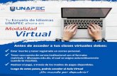 instructivo inglés - UNAPEC · Con tu correo institucional matricula@unapec.edu.do y tu contraseña, entras al Aula Virtual de la Escuela de Idiomas. Acceder al sistema como estudiante