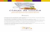 Clases de cociña - Grupo Cuevas · 2016. 12. 13. · Cabaciña rechea de verduriñas Bacallau á portuguesa con gornición Couland Xoves 24 Milfollas de bacallau Elaboración de