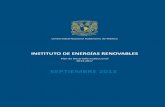 SEPTIEMBRE 2013 - UNAM · aprovechamiento y utilización de las fuentes renovables de ener-gía. En el contexto nacional, las energías renovables son consideradas como tecnologías