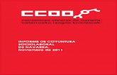 Informe Coyuntura Nov 2011 - CCOO€¦ · empleo a través de aspectos como la actividad, la ocupación y el ... • Tal y como sucedía con las cifras del desempleo registrado, ...