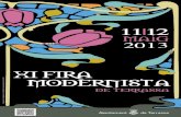 Programa Fira Modernista 2013 · La XI Fira Modernista (2013) está organitzada per l’Ajuntament de Terrassa, amb la col·laboració de les institucions, entitats i em preses que